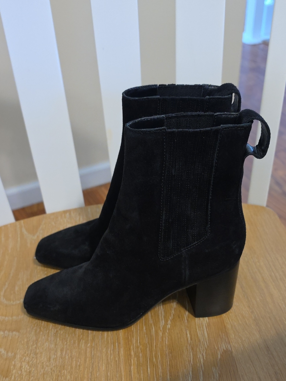 rag & bone Black Suede Chelsea Ankle Boots